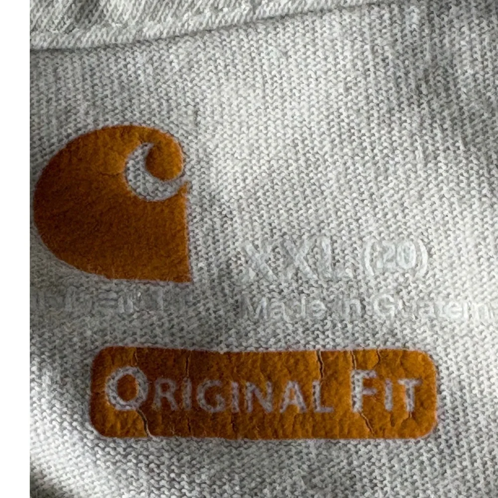 Carhartt Pocket T Shirt Mens XXL Beige Cream Original Fit‎ Workwear Cotton